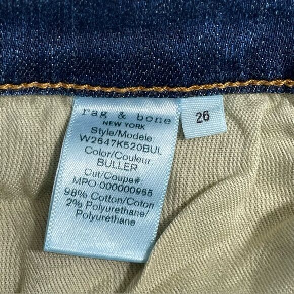 Rag & Bone Nina High-Rise Ankle Cigarette Jeans in Buller Wash Size 26 Denim - Picture 8 of 9